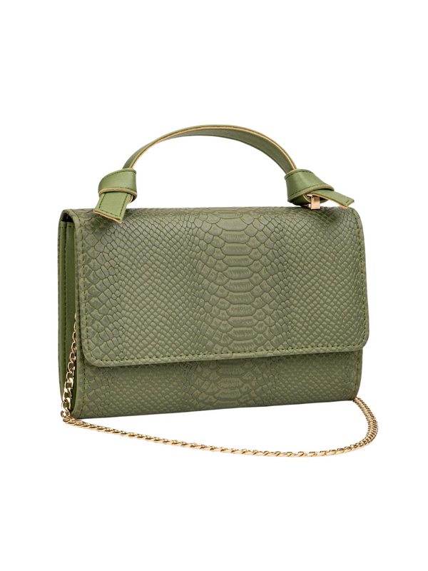 Stylish Snake-Textured Handbag
